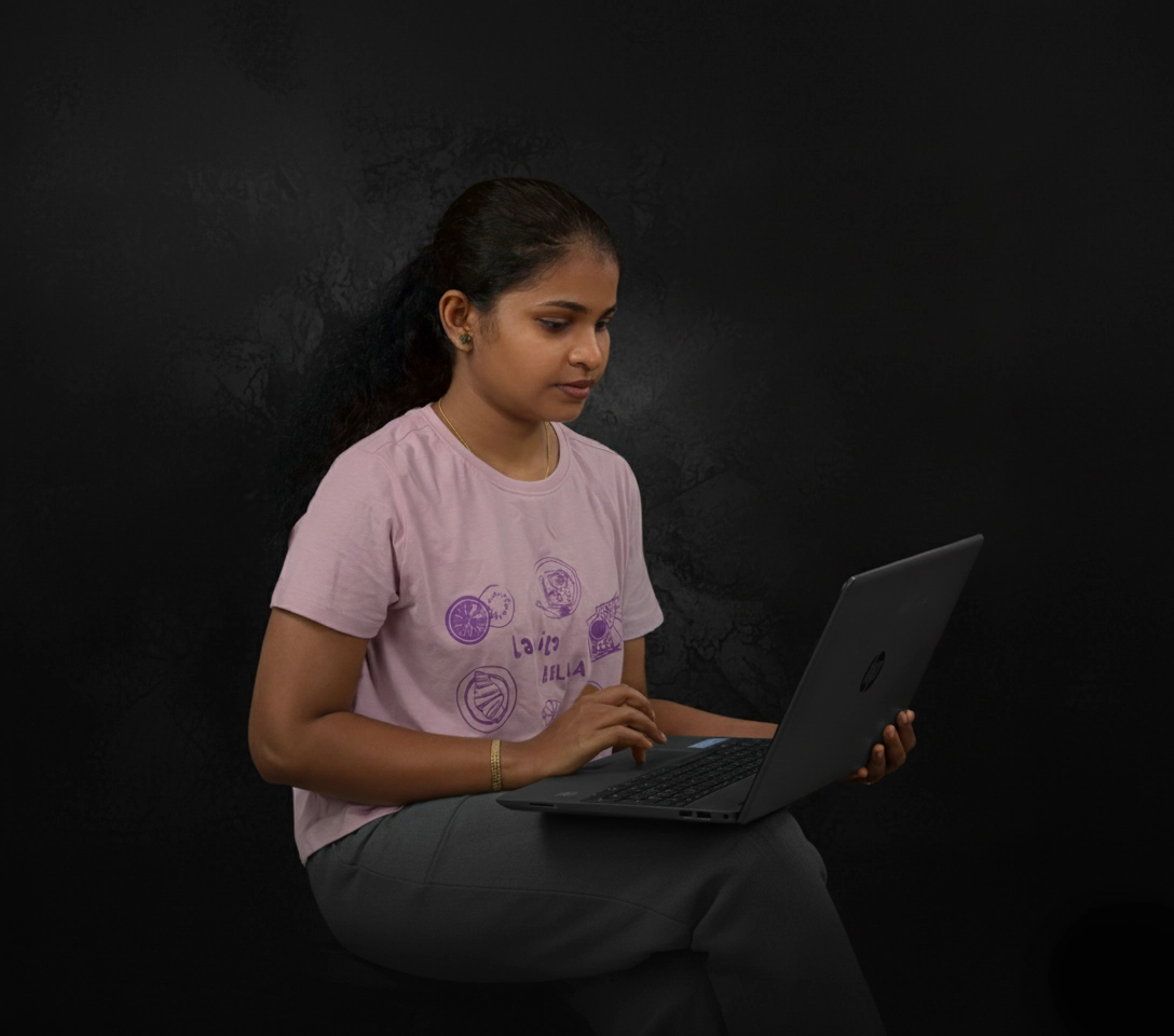 freelance digital marketing analyst in bangalore, working on a laptop